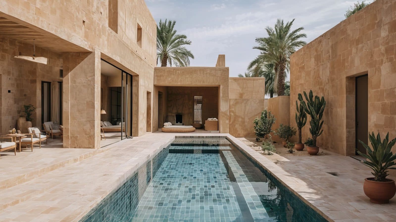 Arabian villa courtyard