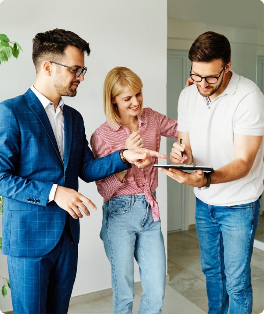 Miland advisors presenting options to a couple